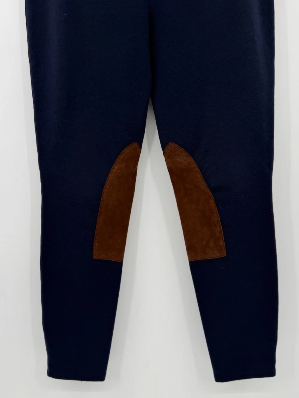 Polo Ralph Lauren Leggings Women XL Blue Equestrian Riding Suede Knee Pull On